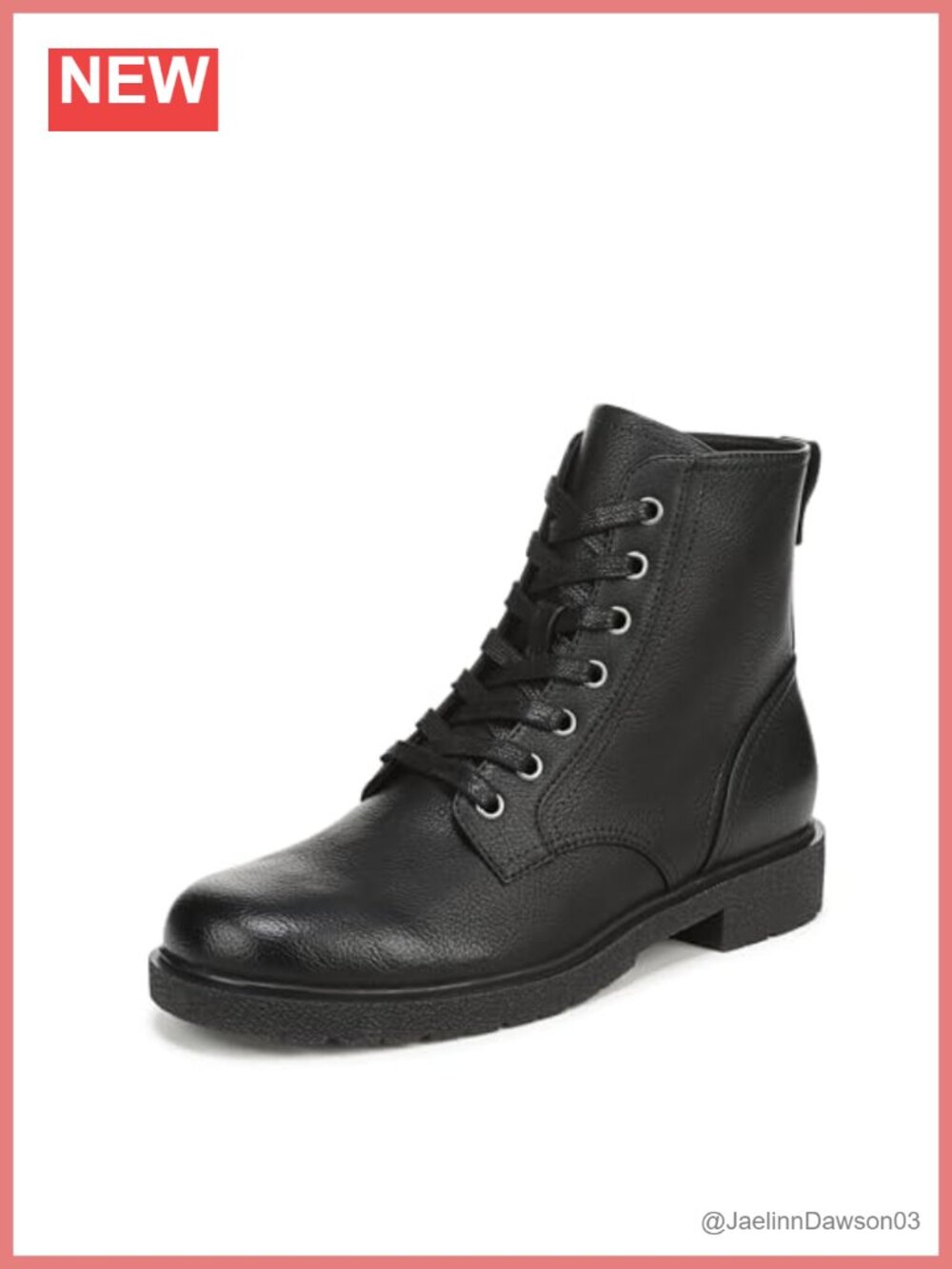 Lace-up Combat-inspired Ankle Boots Faux Leather Block Heel Women